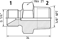 Adapter NPT 3/8 (GZ) (199501603) - Cejn
