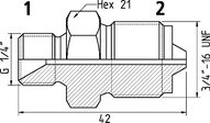 Adapter 3/4UNF (GZ) (199501606) - Cejn