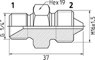 Adapter M16x1,5 (GZ) (199501607) - Cejn
