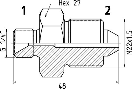 Adapter M22x1,5 (GZ) (199501608) - Cejn