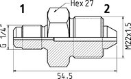 Adapter M22x1,5 (GZ) (199501609) - Cejn