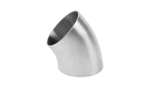 Kolanko 45° 204 x 2 mm R=300.0, 4404/316L, DIN 11852 BS / EN 10374 BS, krótki, R=300, satynowy, Ra 0,8 um, FD+, hartowane - Air-Com