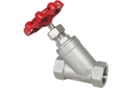 Zawór zaporowy 1 1/2" / DN 40 kątowy, przelot pełny, 316, PN40, DN 40, GW/GW BSP - Air-Com