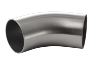 Kolanko 45° 154 x 2 mm R=225.0, 4307/304L, DIN 11852 BS / EN 10374 BS, krótki, R=225, matowy, nie hartowane - Air-Com