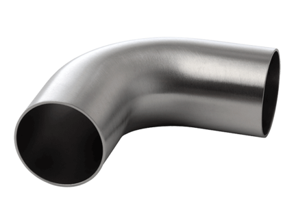 Kolanko 90° 76.1 x 2 mm R=76.0, 4404/316L, DS/SMS, R=76, satynowy, Ra 0,8 um, FD+, hartowane - Air-Com