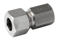 Złączka prosta nakrętna 18 mm - 3/8", 1.4571, DIN2353 L, 3/8", gwint rurowy walcowy - Air-Com