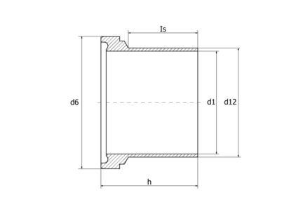 Wkładka złącza DN 32 35 x 1,5 mm DIN 11853-1 BS, Union liner, 304L, 40 bar, DN 32, H3 - Air-Com