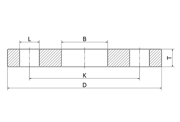 Kołnierz płaski DN300/304 mm, aluminiowy, DIN2642 PN10, TYP A, DN 300, blank - Air-Com