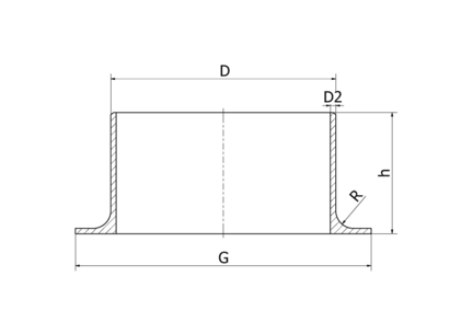 Kołnierze luźne typu stub-end, 304/304L, ASTM A-403 WP-S, bez szwu, 2" - Air-Com