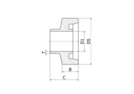 Króciec złącza gwintowany DN 40 41 x 1.5 mm C=33 - FD+, 304, DIN 11851, długi, Rd65x1/6 - Air-Com