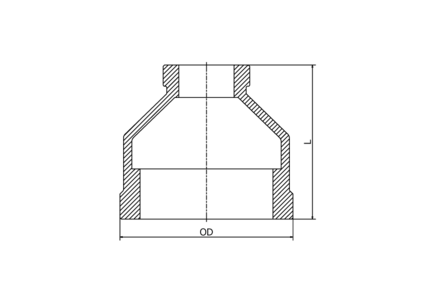 Mufa redukcyjna 4" x 2", 4408, ISO 228-1G, 2", BSP - Air-Com