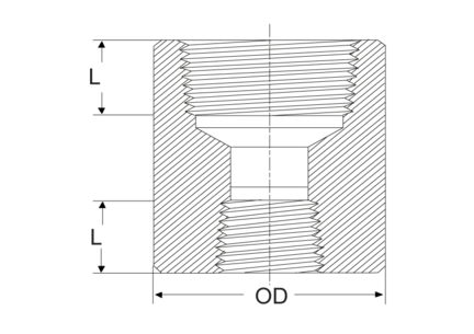 Mufa redukcyjna 1 1/4" x 1", 316L, A182, B16.11, 3000#, 1", NPT - Air-Com
