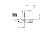 Przyłączka prosta 30 mm - 1", 1.4571, DIN2353 S, 1", gwint rurowy walcowy - Air-Com