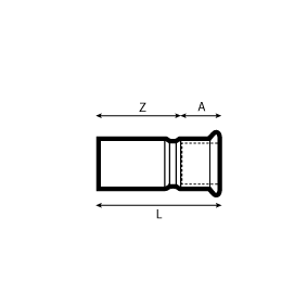 Reduktor 88.9mm x 76.1mm GZ/GW, 1.4404, 76,1 - Air-Com