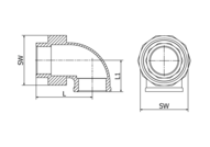 Śrubunek kolankowy 1 1/4" GW/GW, 4408, ISO 228-1G, stożkowy - Air-Com