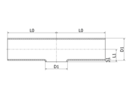 Trójnik krótki 38 x 1.2 mm, 4404/316L, DS/SMS, satynowy, hartowane - Air-Com