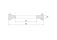 Uszczelka Clamp 18.0/ id 16 mm K= 25.4, PTFE, do złącza klampowego mini* złącze klampowe (Inves, K=25,4 - Air-Com