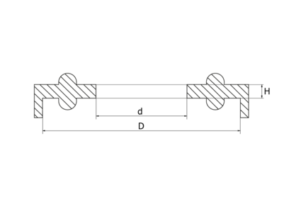 Uszczelka Clamp DN 150 K=183.0, EPDM, DIN, K=183 - Air-Com