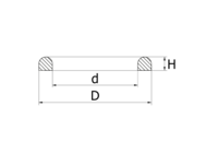 Uszczelka złącza klamrowego DN 32, Viton, DIN 11851 - Air-Com