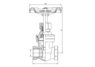 Zasuwa odcinająca 2" / DN 50, 316, PN16, DN 50, GW/GW BSP - Air-Com