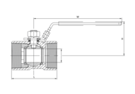 Zawór kulowy 3/8" / DN 10 1-częściowy, przelot zredukowany,, 316, PN63, DN 10, GW/GW BSP - Air-Com