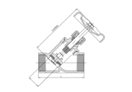 Zawór zaporowy 1/4" / DN 8 kątowy, przelot pełny, 316, PN40, DN 8, GW/GW BSP - Air-Com