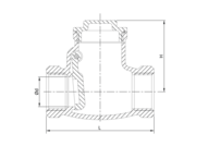 Zawór zwrotny 1 1/2" / DN 40, przelot zredukowany, 316, PN16, DN 40, GW/GW BSP - Air-Com