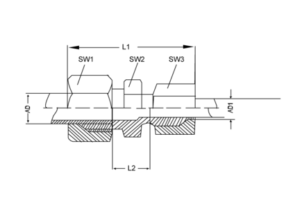 Złączka redukcyjna prosta 8 mm - 6 mm, 1.4571, DIN2353 L, 06 - Air-Com