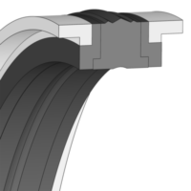 Uszczelniacz tłoka KK03 5P 160X130X25,4 NB8055 (67189764) - Dichtomatik
