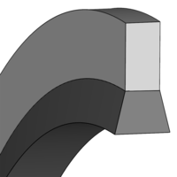 Uszczelka klejona US 11,8X18,1X1,5 ZNS FP7034 (67104578) - Dichtomatik