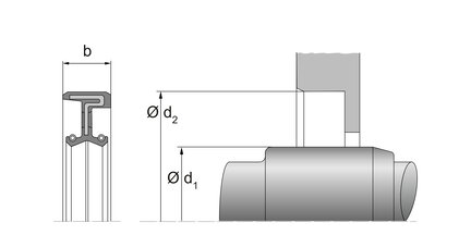 Simmering dwuwargowy 55X80X10 NBR WAD (67019593) - Dichtomatik