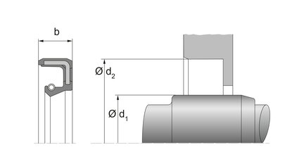Simmering 95X110X12 FKM WA NIF (67063473) - Dichtomatik