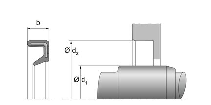 Simmering jednowargowy 40X55X5 NBR WAO (67039018) - Dichtomatik