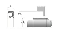 Simmering dwuwargowy 55X90X8 NBR WAS (67040979) - Dichtomatik