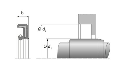 Simmering dwuwargowy 75X100X8 FKM WASY (67117565) - Dichtomatik