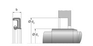 Simmering dwuwargowy 75X100X8 FKM WASY (67117565) - Dichtomatik