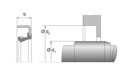 Simmering 25X35X7 NBR WB (49382995) - Dichtomatik