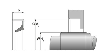 Simmering jednowargowy 25X33X4 NBR WBO (67041237) - Dichtomatik