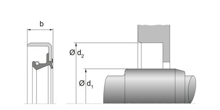 Simmering 30X72X7 NBR WBS (67026357) - Dichtomatik