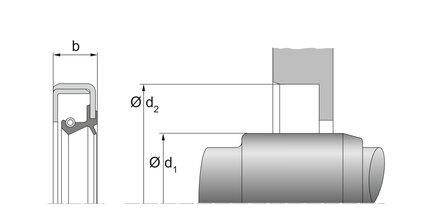Simmering dwuwargowy 75X100X10 NBR WCS (67018128) - Dichtomatik
