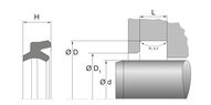 Zgarniacz podwójny AD48 95X107,2X7,1 PU9534 (67090174) - Dichtomatik
