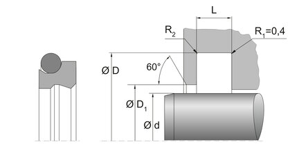 Zgarniacz podwójny AD61 2P 70X82,2X8,1 PT0098 (67082575) - Dichtomatik