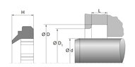 Zgarniacz AE41 65X73X4 NB9055 (67188432) - Dichtomatik
