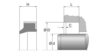 Zgarniacz AM43 50X60X7 FP9034 (67090784) - Dichtomatik