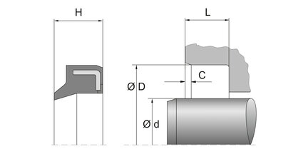 Zgarniacz AM45 32X45X7,5 NB9034 (49433656) - Dichtomatik