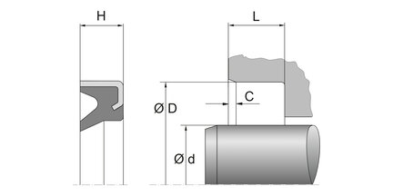 Zgarniacz AM54 100X115X7,5 PU9534 (67028357) - Dichtomatik