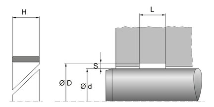 Pierścień prowadzący tłoka FRS05 35X40X9,7 HG0003 (67167659) - Dichtomatik