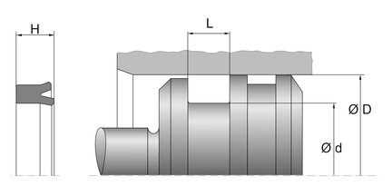 Uszczelniacz tłoka KNA23 65X55X7 NB7516 (67059812) - Dichtomatik