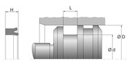 Uszczelniacz tłoka KNA23 65X55X7 NB7516 (67059812) - Dichtomatik