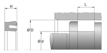 Uszczelniacz tłoka KNA44 75X65,6X7,1 PT0098 (67110574) - Dichtomatik